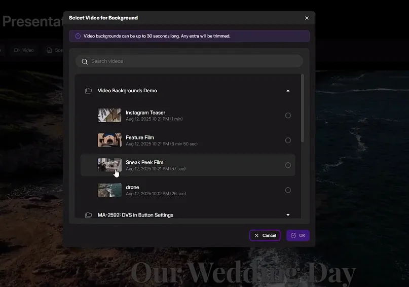 New Feature: Enhance Your Client Deliveries with Video Backgrounds on MediaZilla