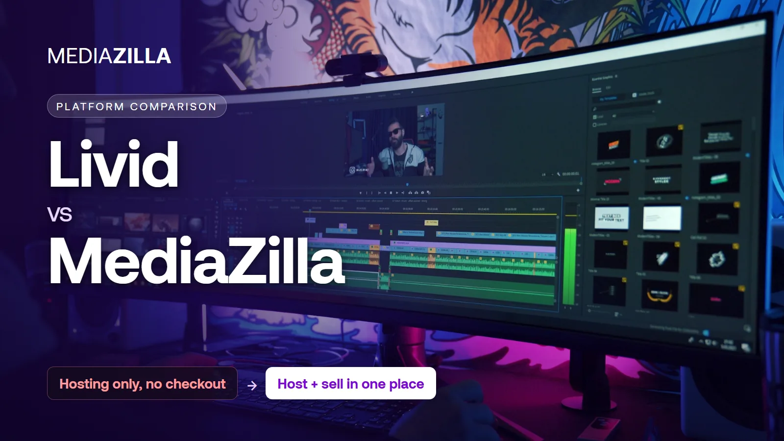 Livid vs MediaZilla: Livid has no built-in checkout while MediaZilla charges 0% platform commission