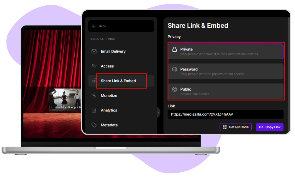 Share link & collect payments preview