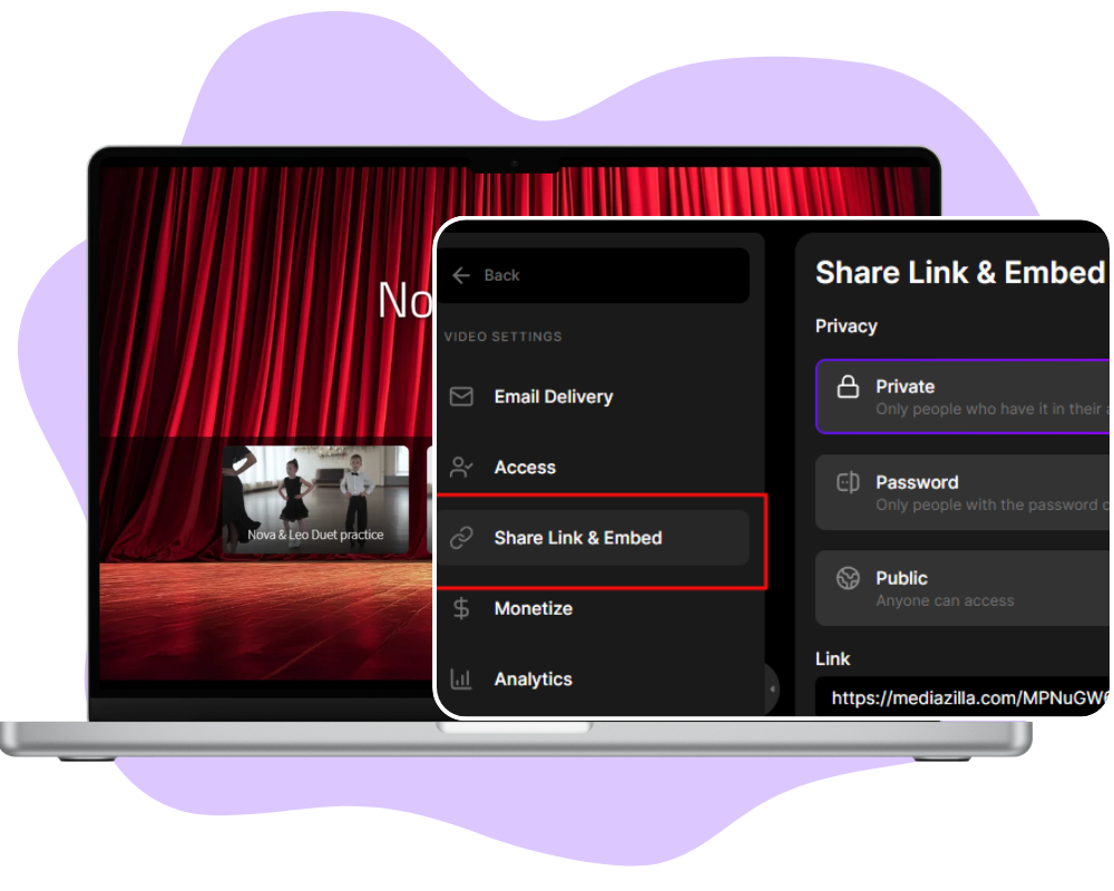 Share and Embed with Control